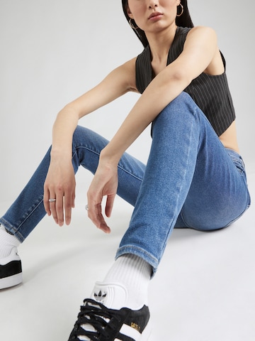 WRANGLER Skinny Džíny 'HIGH SKINNY' – modrá