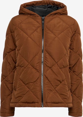 Oxmo Between-Season Jacket 'Stacie' in Brown: front