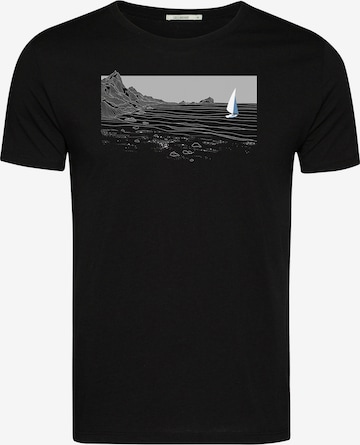 T-Shirt 'Nature Cliffsail' GREENBOMB en noir : devant