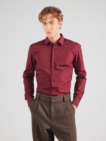 HUGO - Ajuste estrecho Camisa de negocios 'Jenno' en rojo: frente