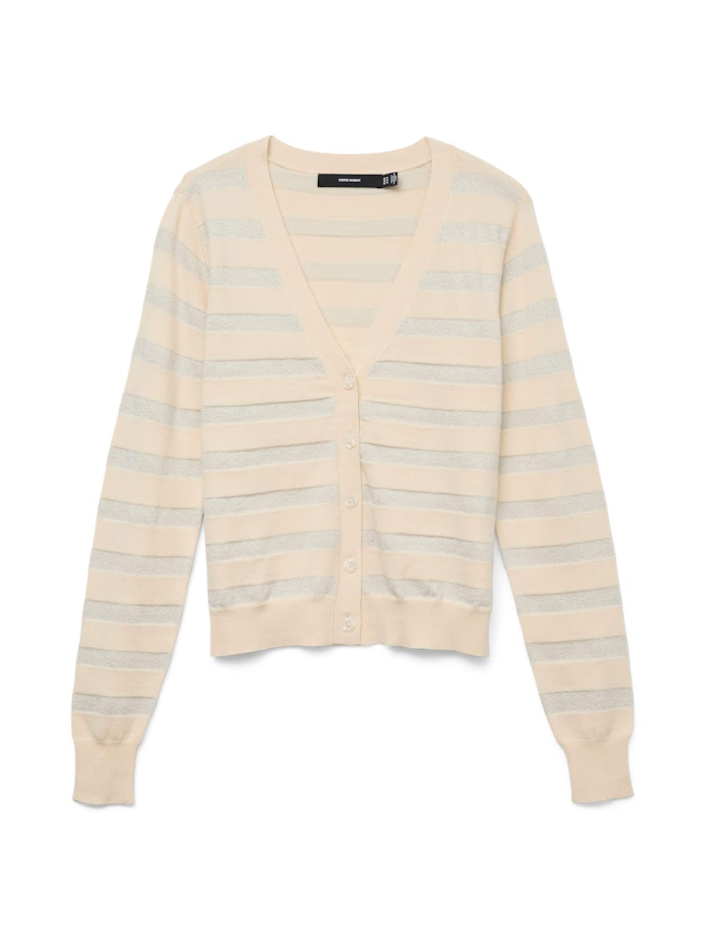 VERO MODA Pletena jopa 'VMHAPPYSHINE' | bež barva: sprednja stran