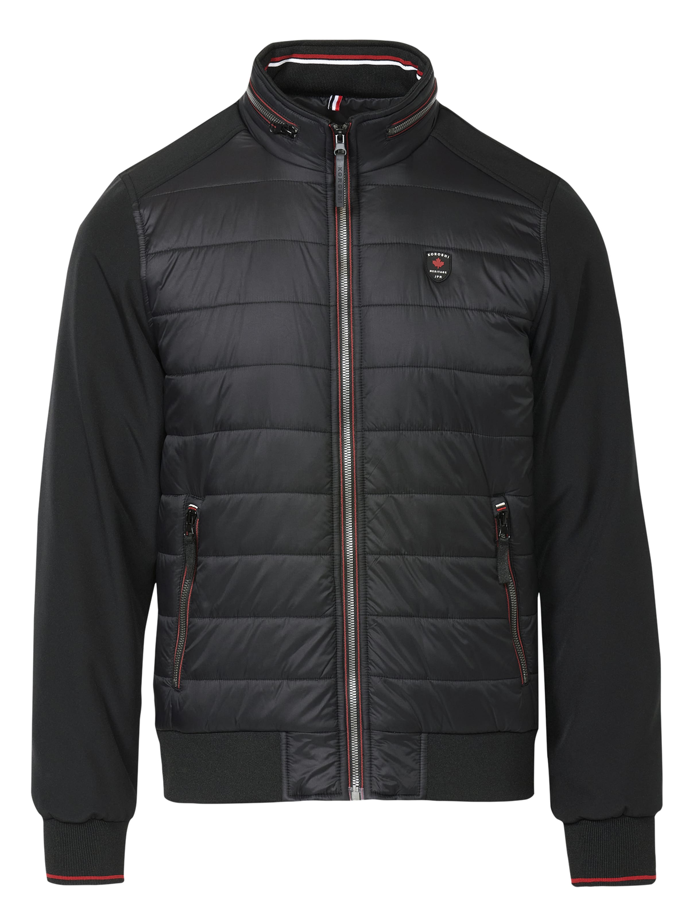 Veste mi-saison KOROSHI en noir : devant