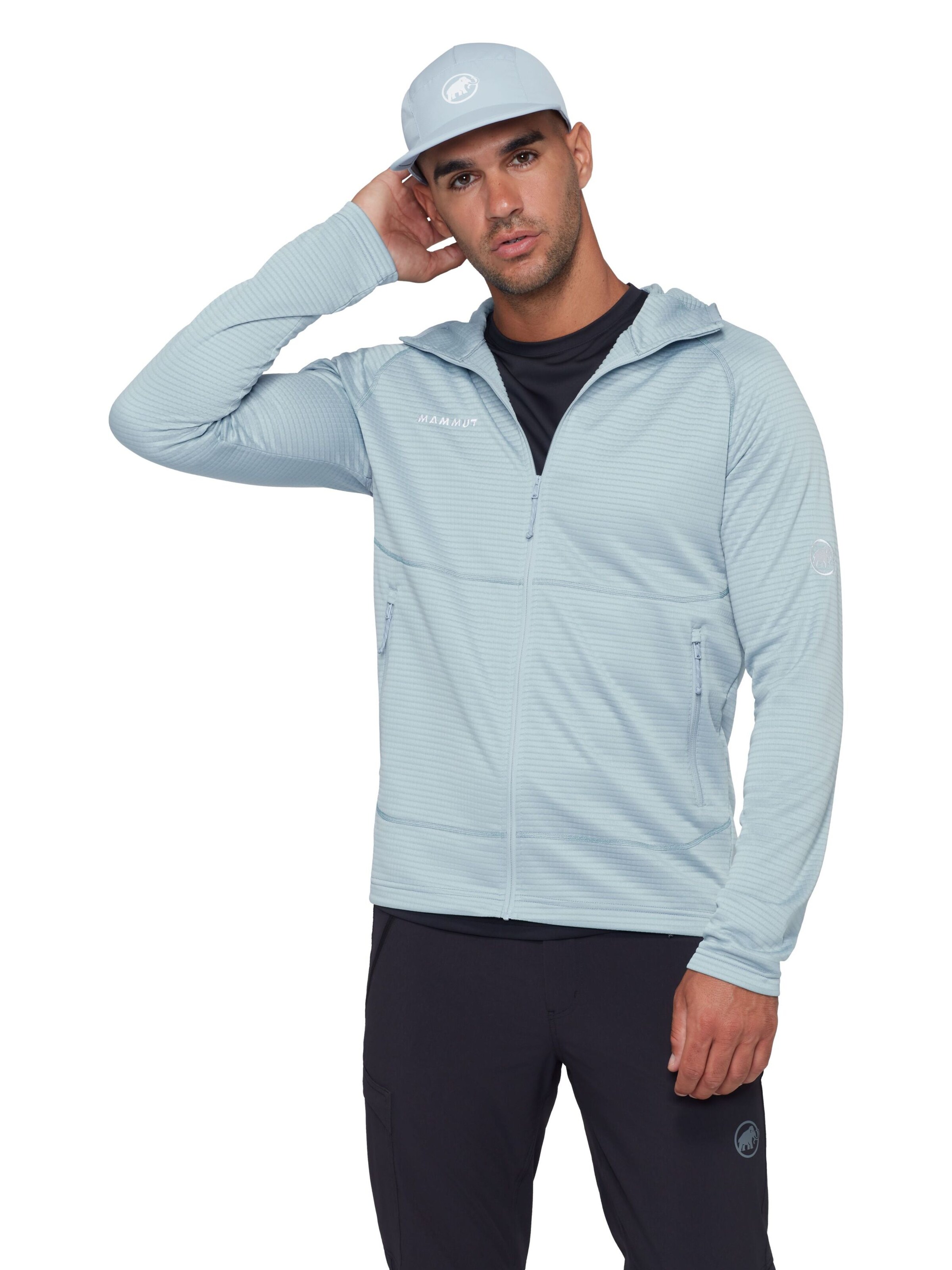 MAMMUT Funktionsfleecejacke ‘Crag' in Blau: Vorderseite