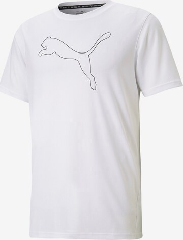 PUMA Performance Shirt 'Performance Cat' in White: front