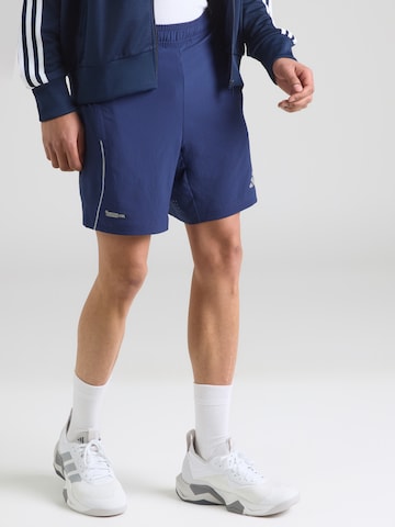 zils ADIDAS PERFORMANCE Standarta Sporta bikses 'TECH APP': no priekšpuses