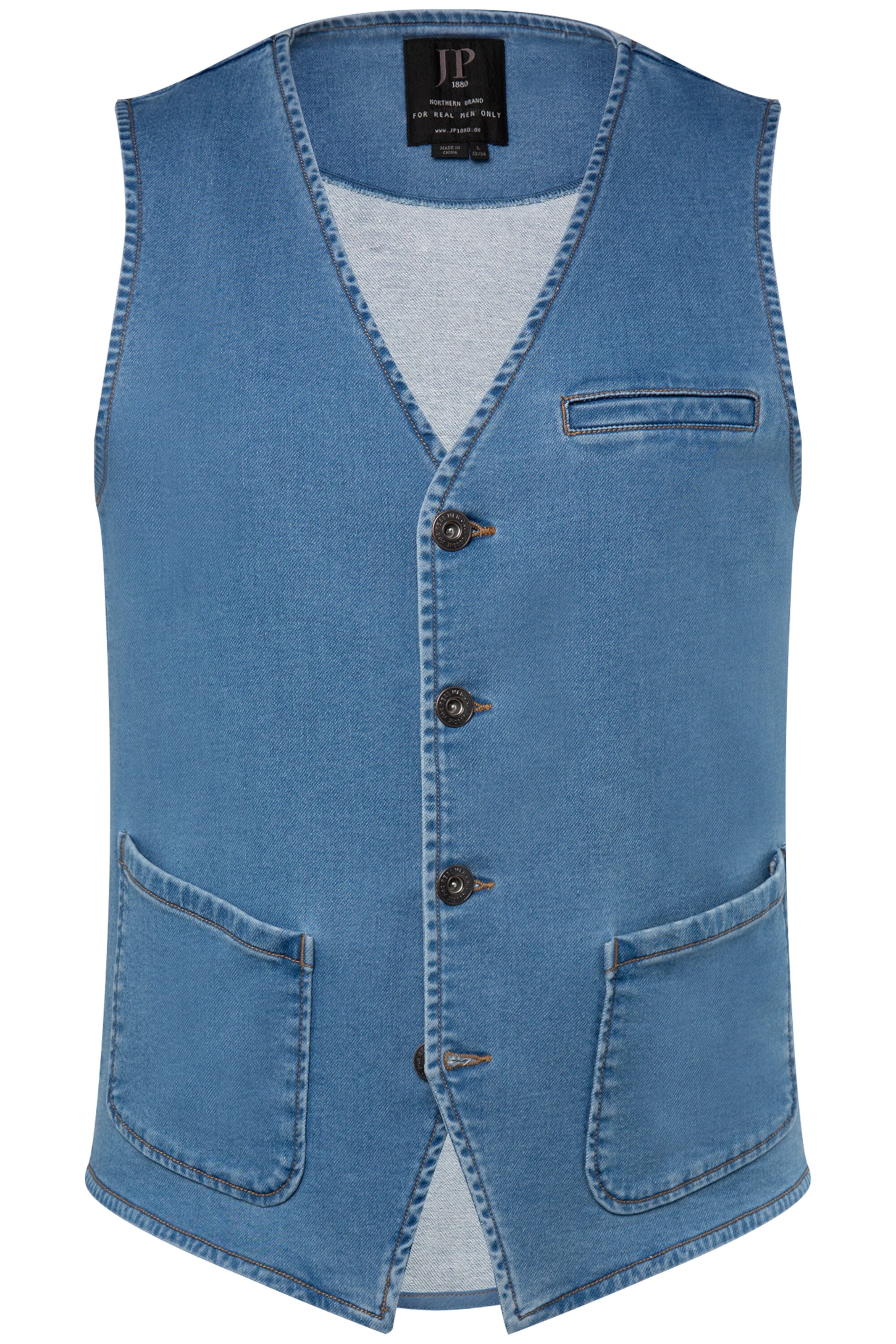 JP1880 Bodywarmer in Blauw: voorkant