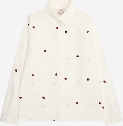 ONLY GIRLS Pusero 'Koglina Grace' värissä burgundin punainen / valkoinen, Tuotenäkymä