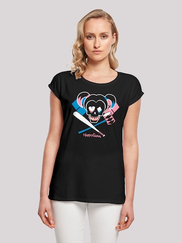 Maglietta 'Suicide Squad Harley Quinn Skull' di F4NT4STIC in nero: frontale