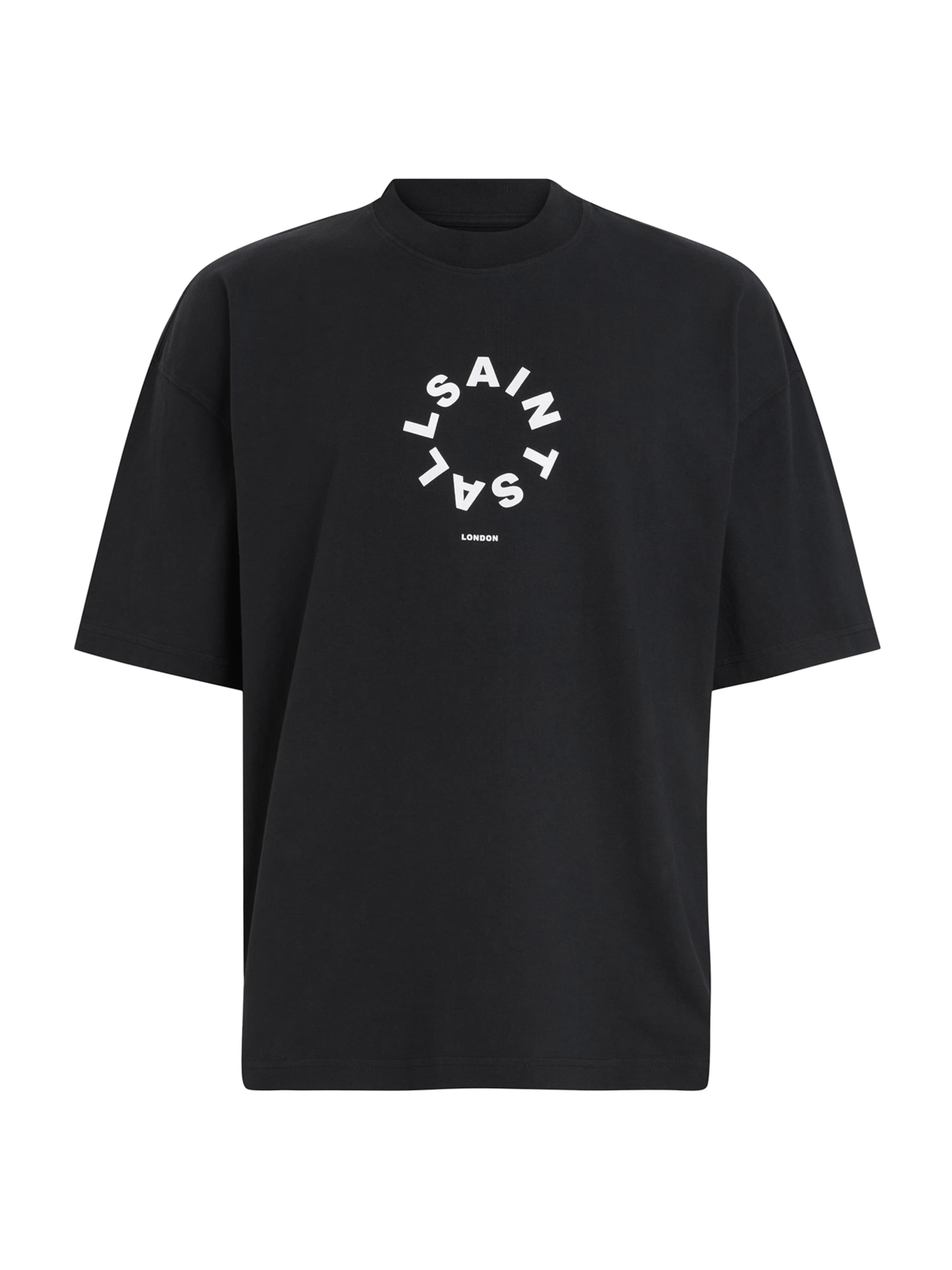 melns AllSaints T-Krekls 'TIERRA': no priekšpuses