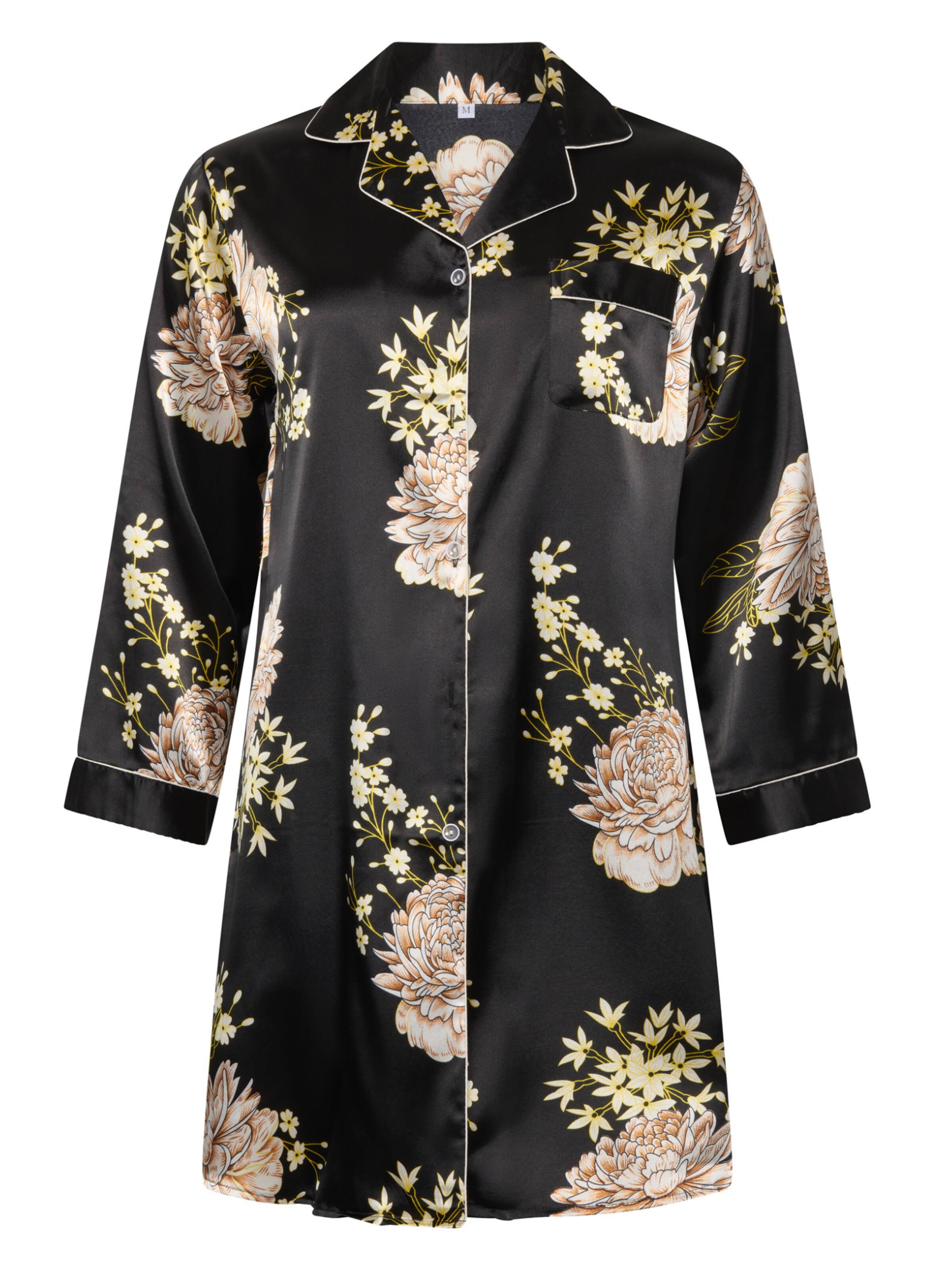 Orchibelle Nightgown in Black: front