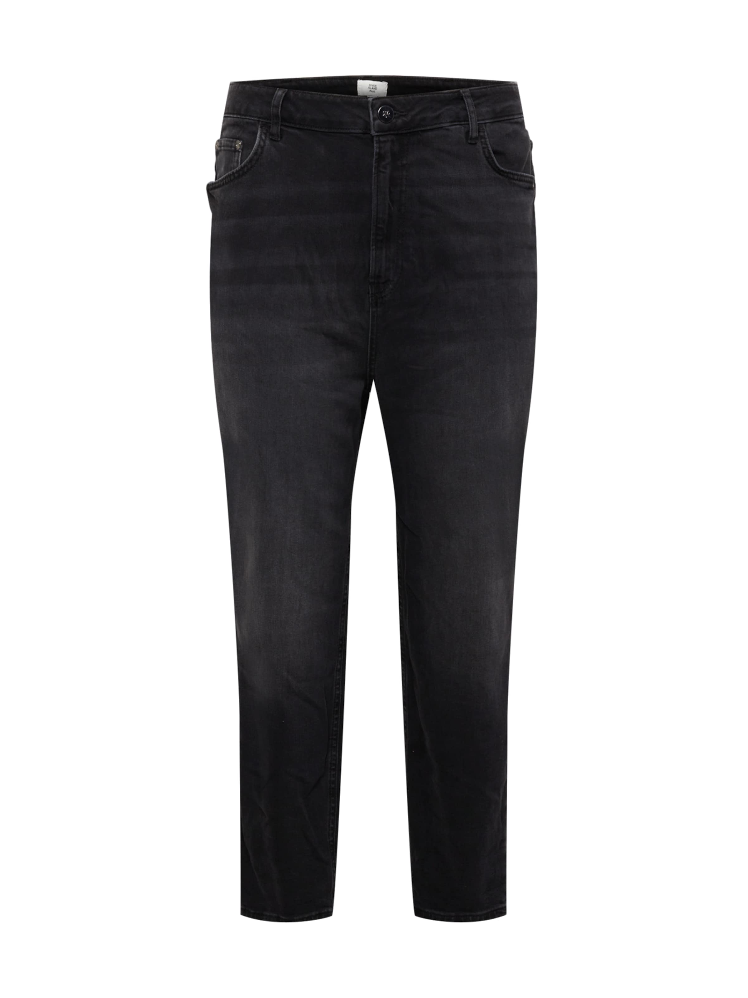 River Island Plus Liibuv Teksapüksid, värv must: eest vaates