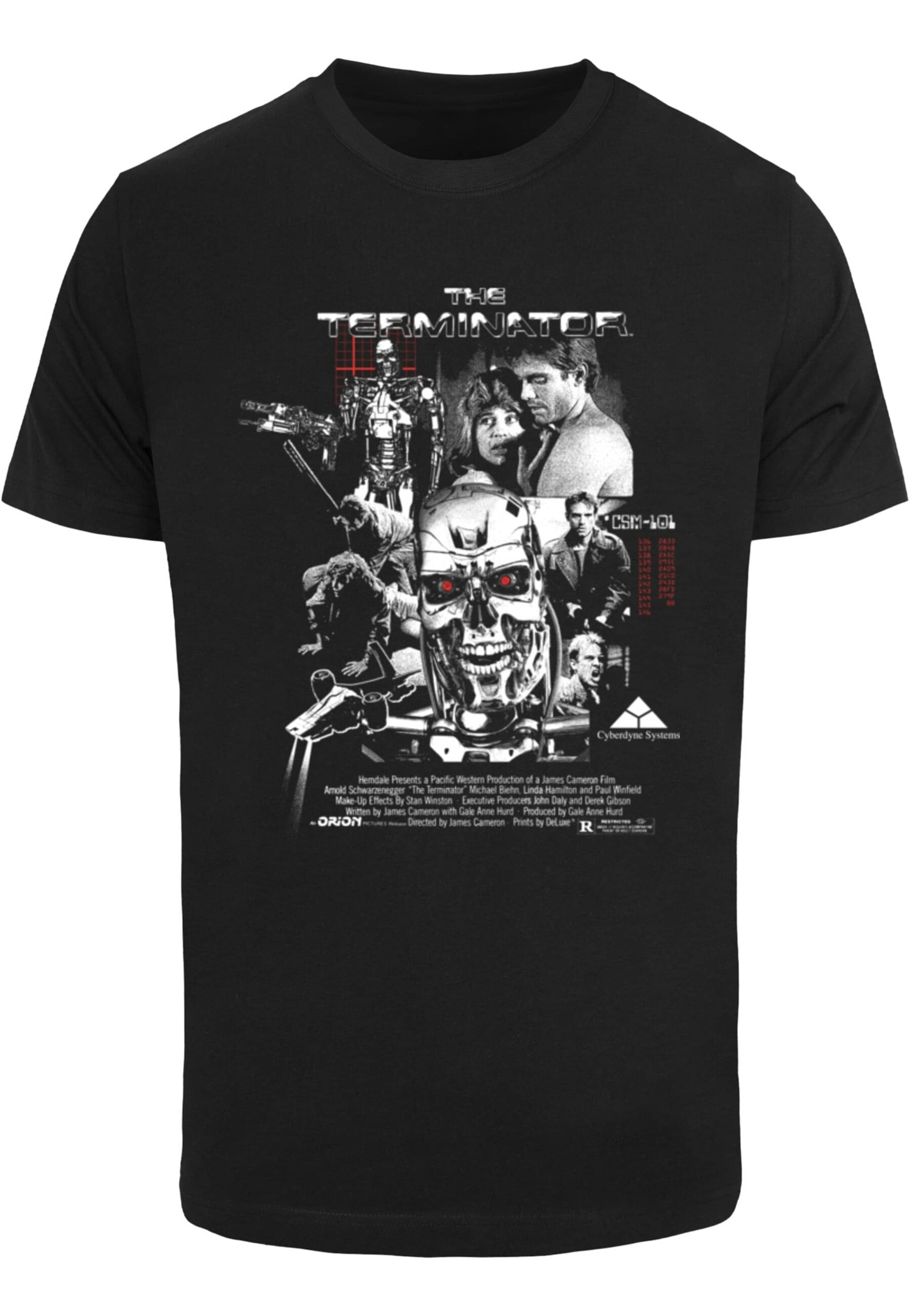 T-Shirt 'The Terminator - Poster' Merchcode en noir : devant