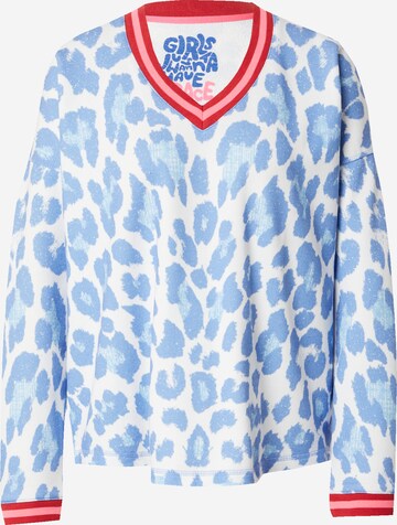 Sweat-shirt Grace en bleu : devant