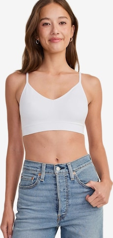 JOCKEY Bustier Sport-BH 'Seamfree™ Stretch Cami Strap Bralette' in Weiß: Vorderseite