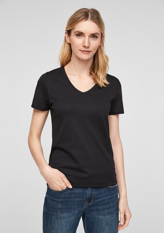 s.Oliver T-Shirt in Schwarz: predná strana