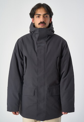 Cleptomanicx Winter Parka 'Reset' in Grey: front