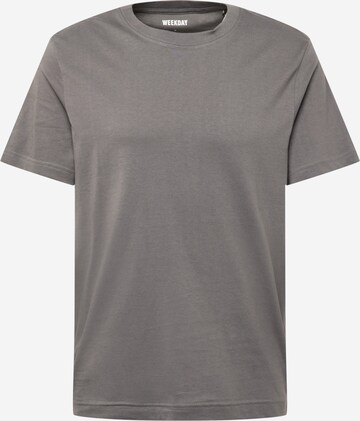 T-Shirt WEEKDAY en gris : devant