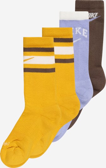 Nike Sportswear Socks in Chocolate / Curry / Lilac / White, Item view