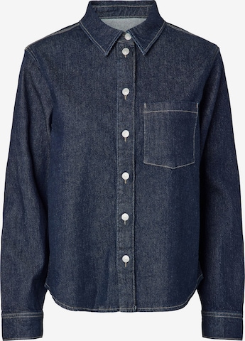 Camicia da donna 'PCSilke' di PIECES in blu: frontale