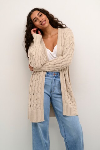 Kaffe Strickjacke 'Lena' in Beige: Vorderseite