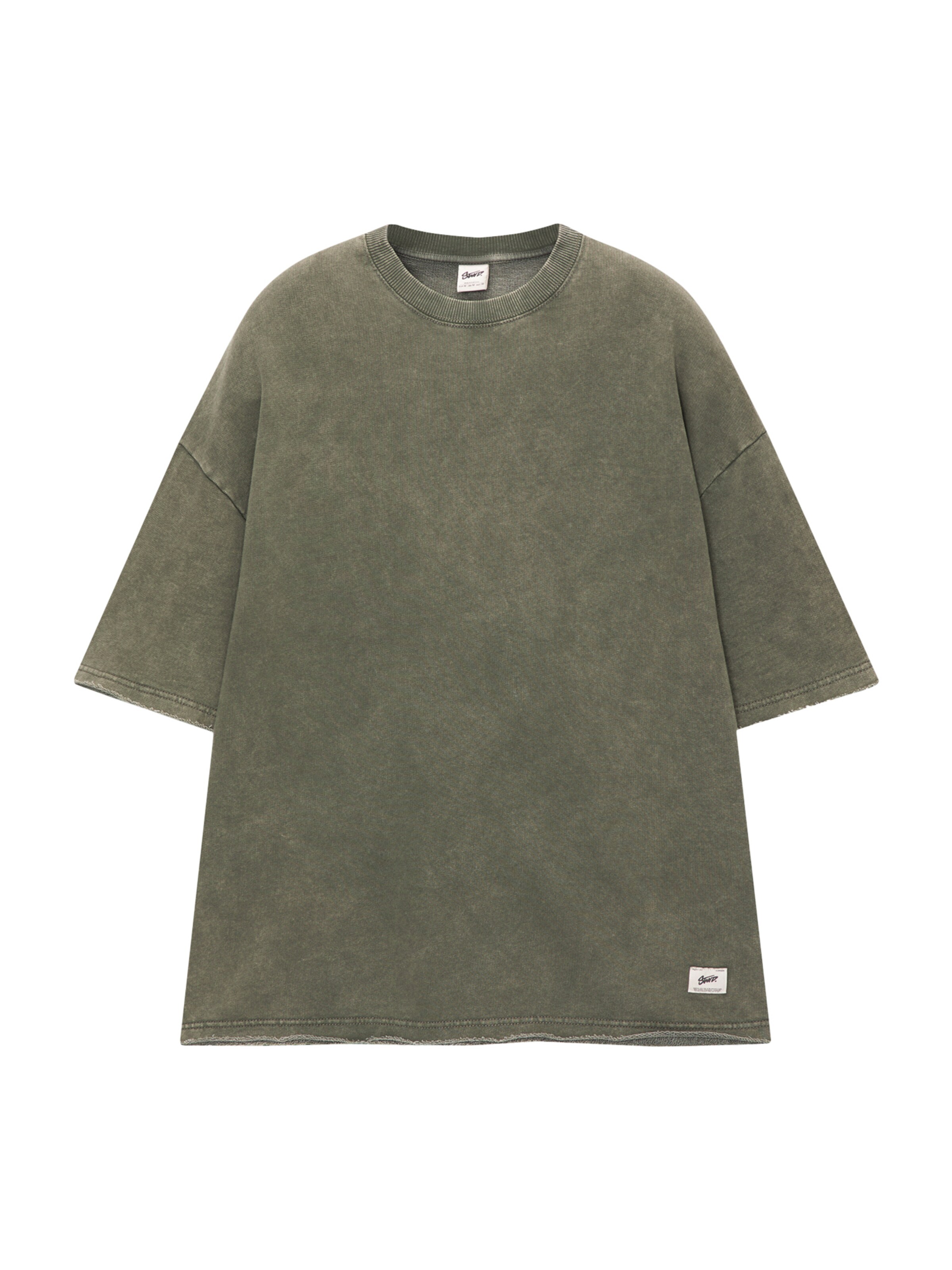 Sweat-shirt Pull&Bear en vert : devant