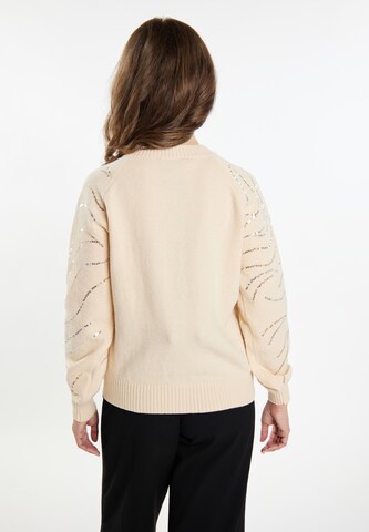 usha BLACK LABEL Knit cardigan in Beige