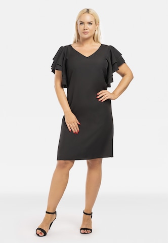 Robe de cocktail 'ELIANA' Karko en noir : devant