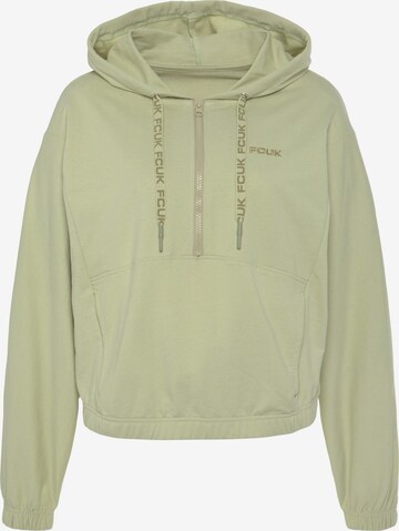 FCUK Sweatshirt in Green: front