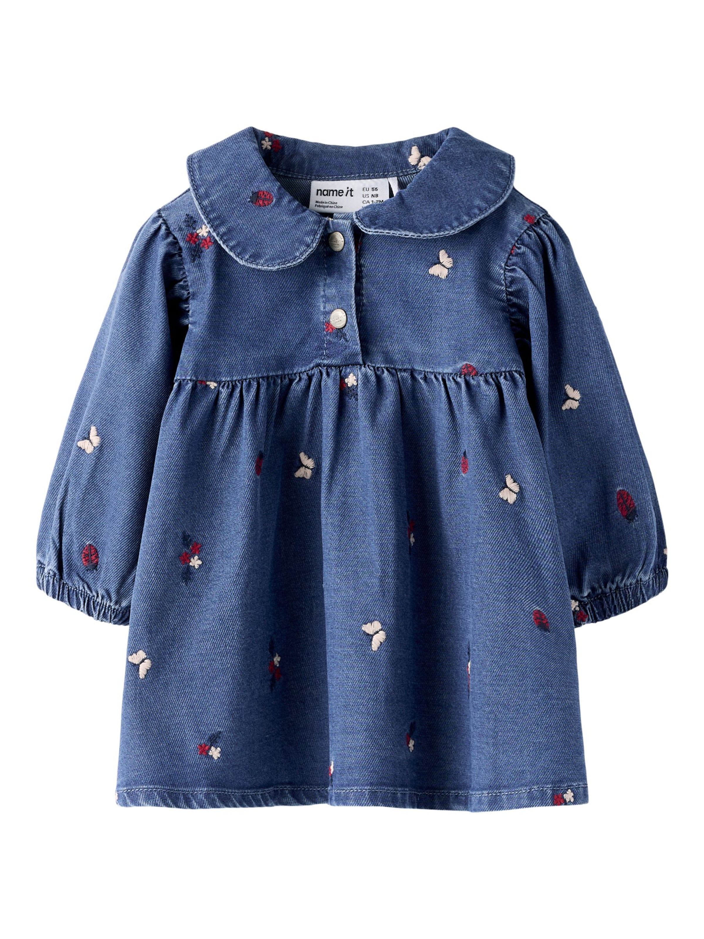 NAME IT - Vestido en azul: frente