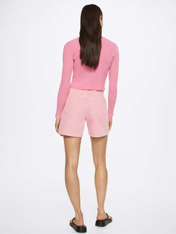 MANGO Regular Shorts 'ZAIDA' in Pink
