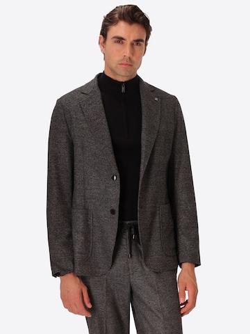 Distretto12 - Ajuste regular Chaqueta tipo saco para negocios 'Cellini' en gris: frente