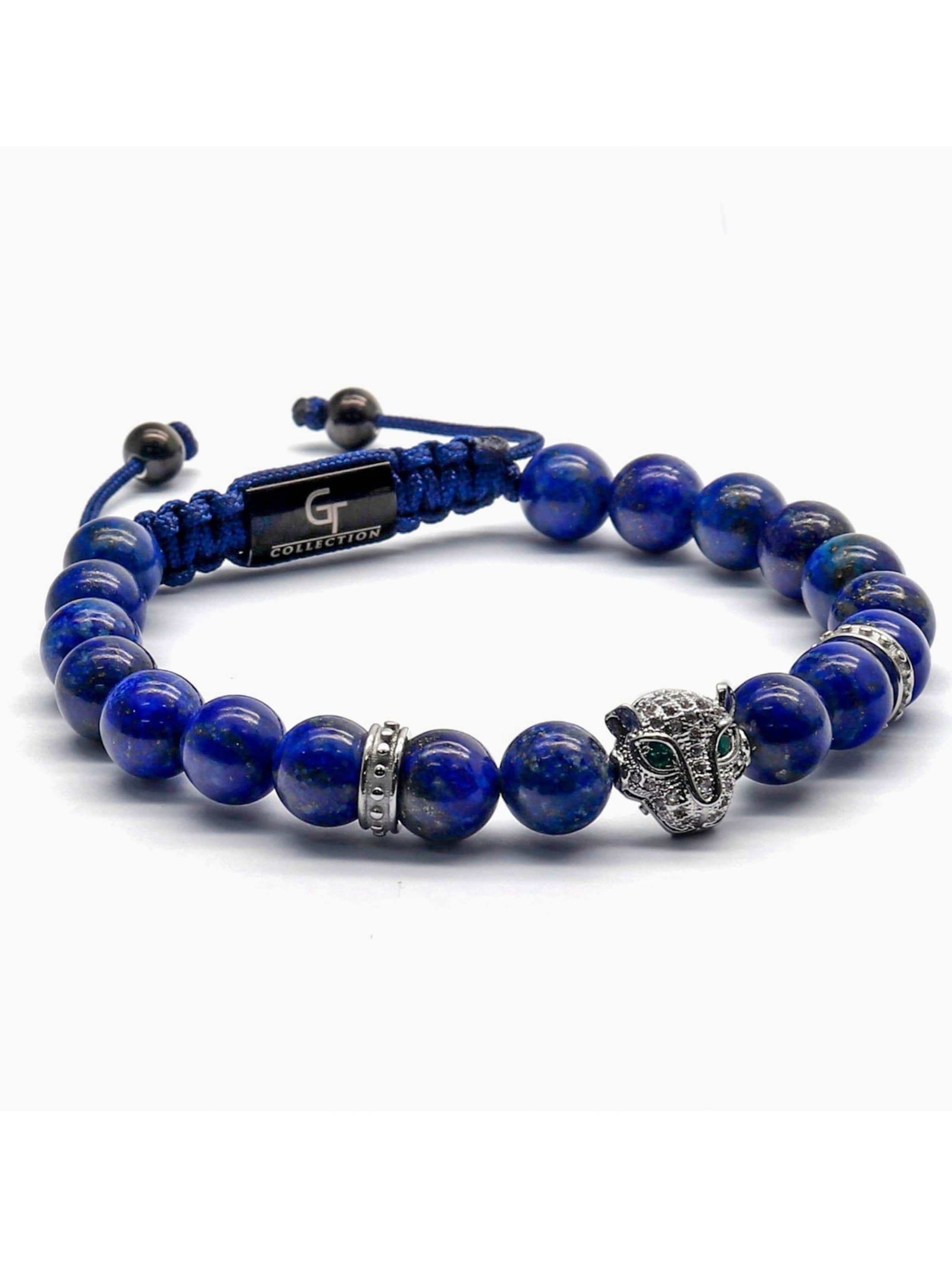 GT Collection Bracelet 'Leopard Head' in Blue
