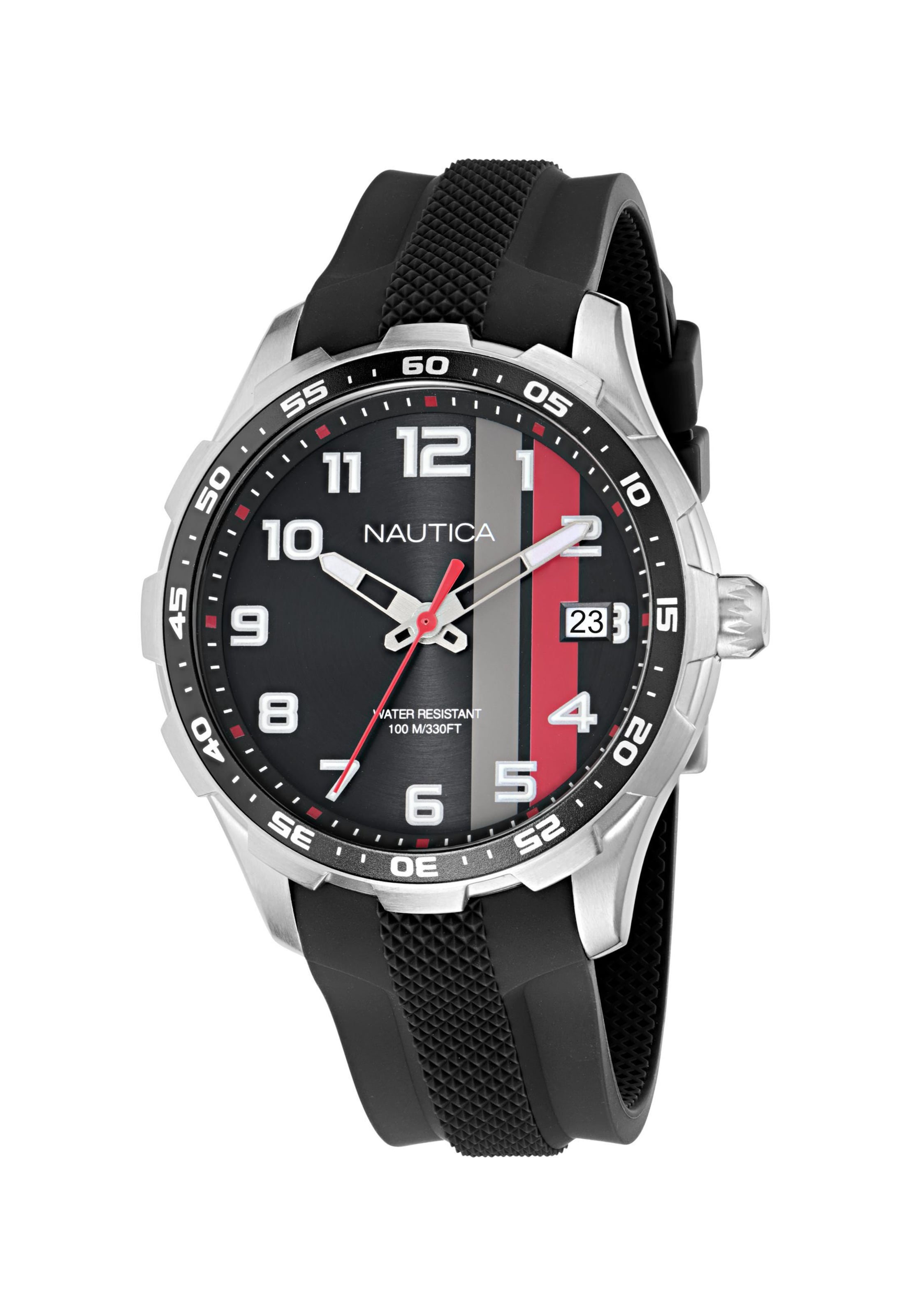 Montre à affichage analogique NAUTICA en argent : devant