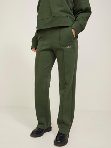 JJXX Normalny krój Spodnie w kant 'Camilla' w kolorze zielony: przód