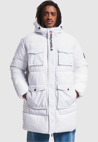 SOUTHPOLE Winter Jacket 'Bubble Blizzard 1.0' in White: front