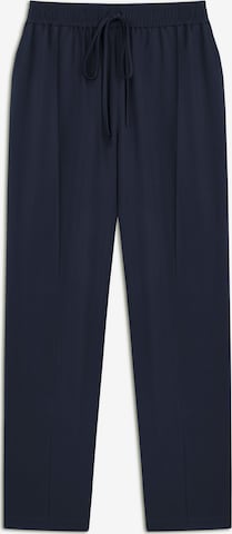 Twist Pleated Pants 'Carrot' in Blue: front