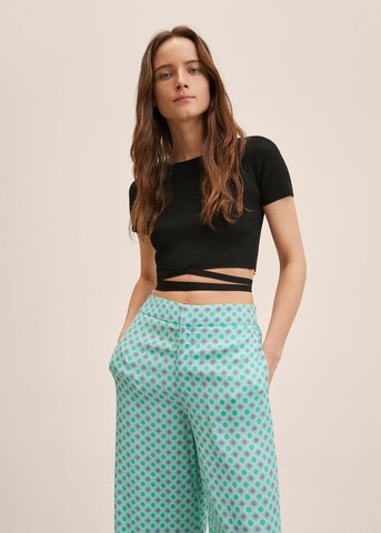 MANGO Wide leg Broek 'Jaipur' in Groen