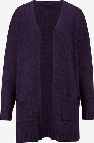 MIAMODA Knit Cardigan in Purple: front