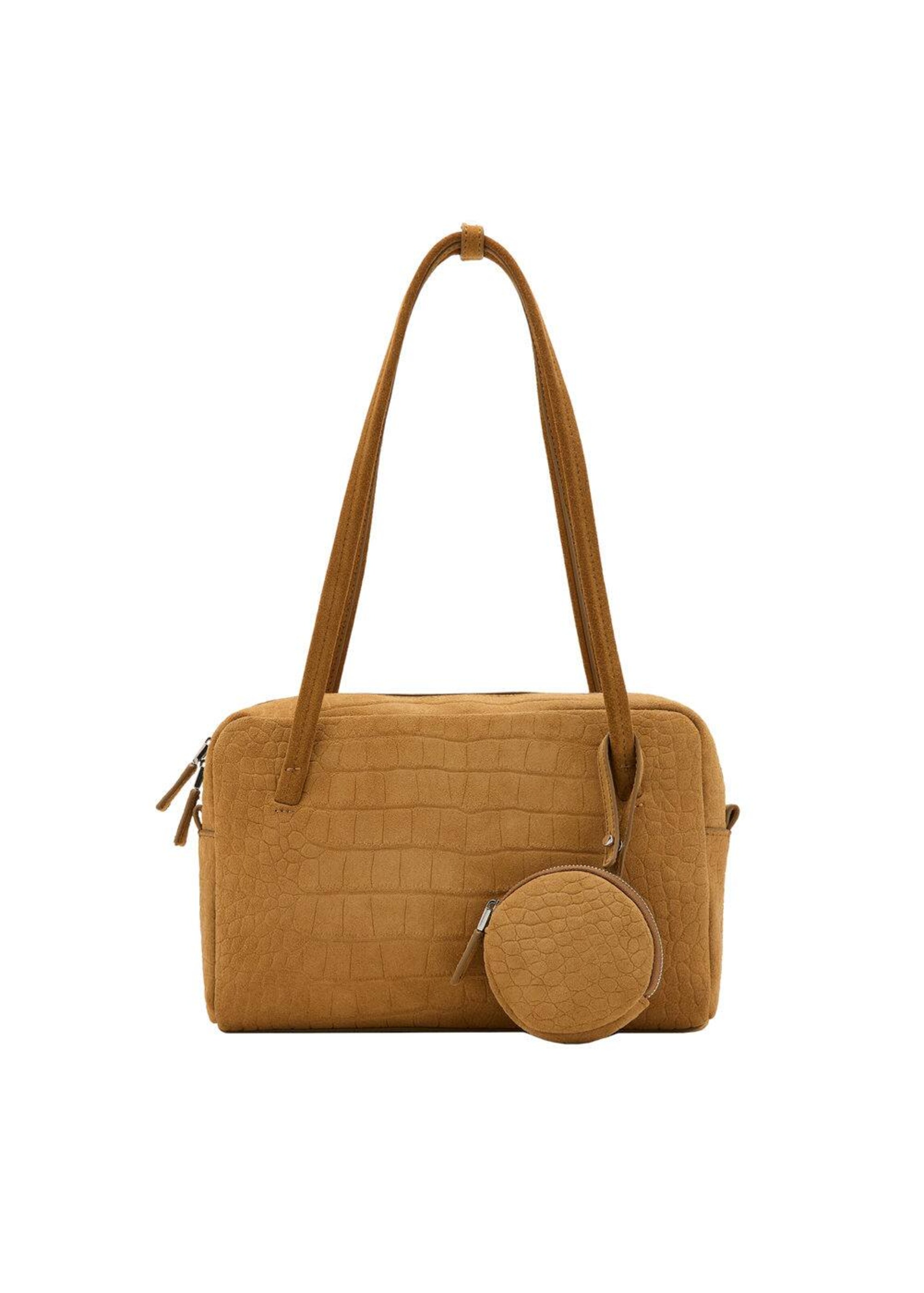 MANGO Shoulder Bag in Brown: front