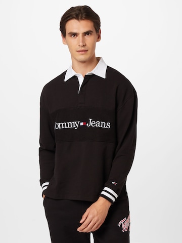 Tommy Jeans Sweatshirt in Black: front