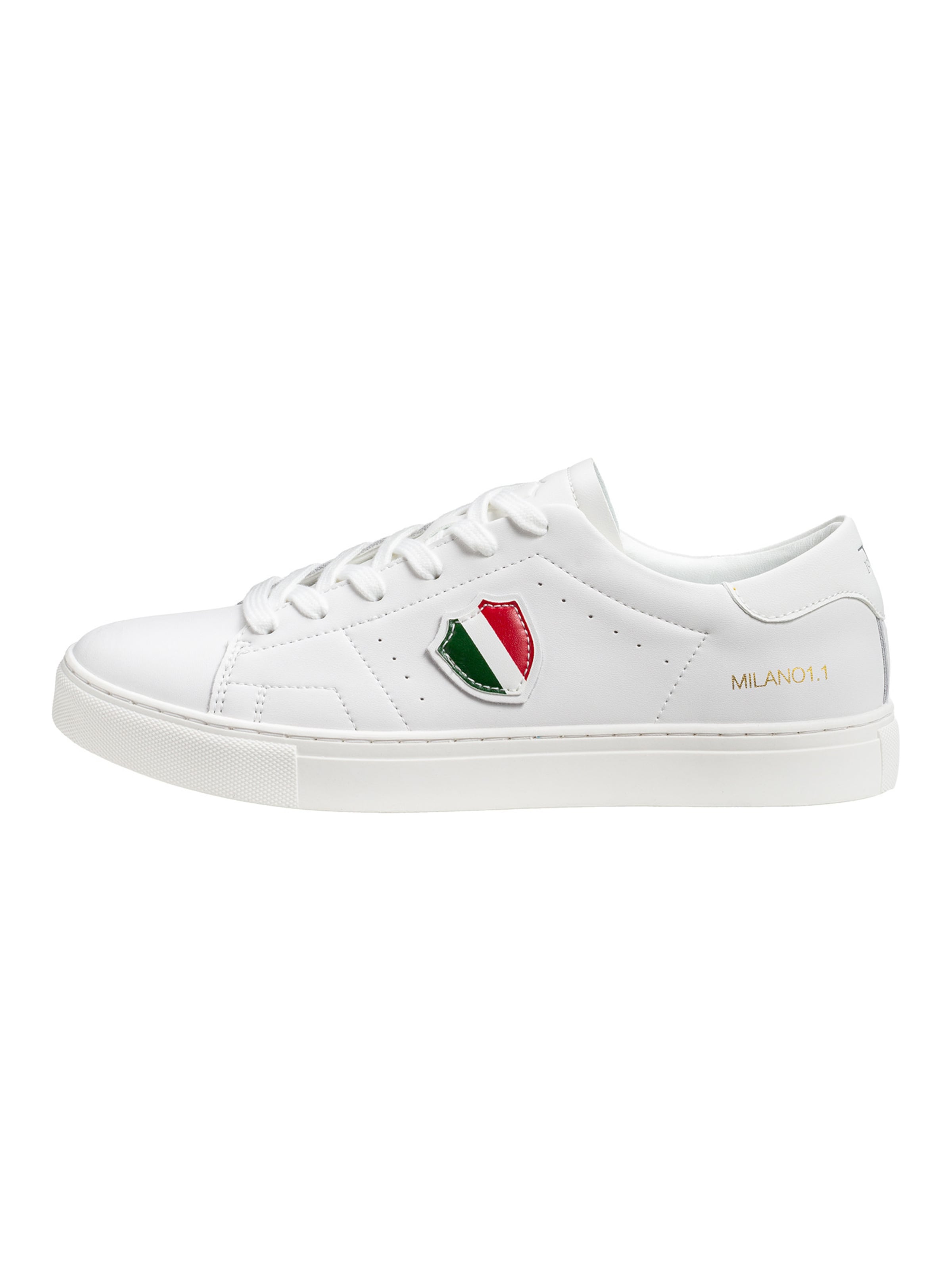 Sneaker low de la 19V69 ITALIA pe alb: față