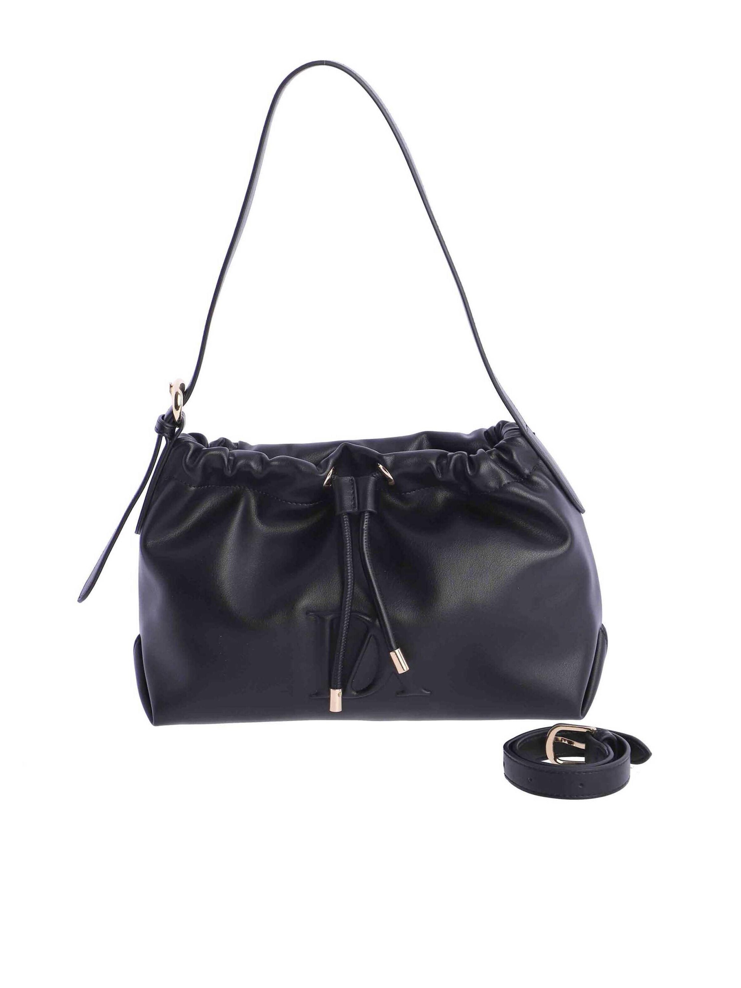 Don Algodon - Bolso saco 'Alisio' en negro: frente