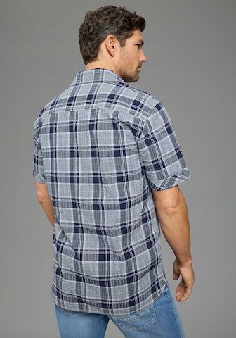 Man's World Comfort fit Button Up Shirt in Blue