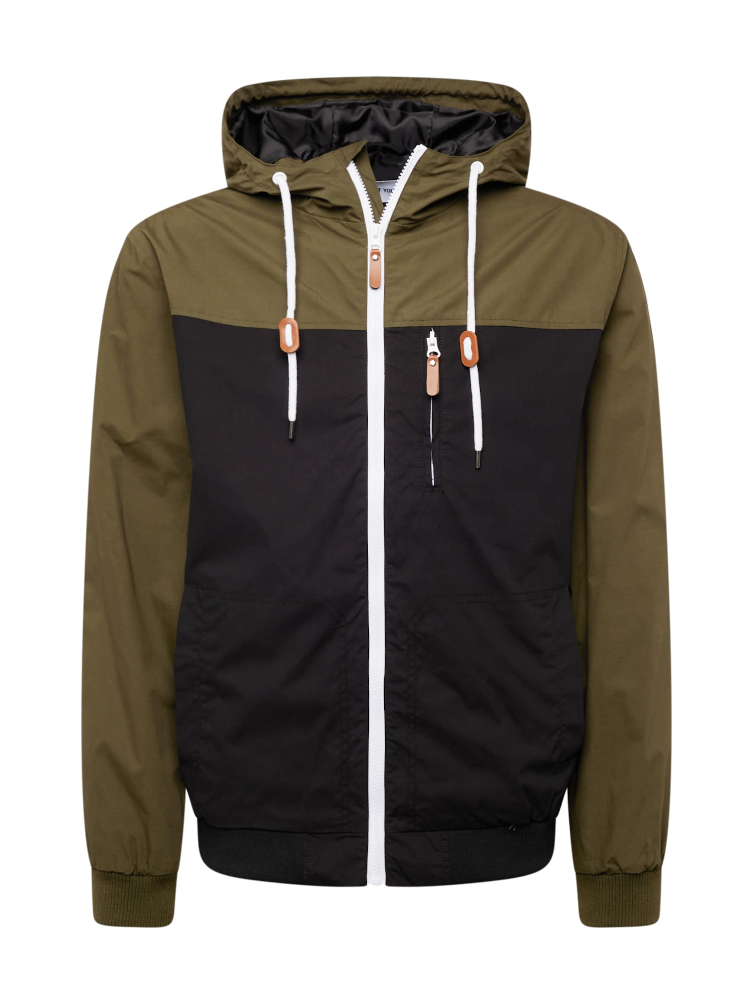 ABOUT YOU Αθλητικό μπουφάν 'Lenny' σε μαύρο: μπροστά