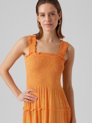 VERO MODA Obleka 'Menny' | oranžna barva