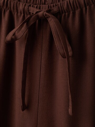 MANGO TEEN Wide leg Byxa 'Linenpmr' i brun