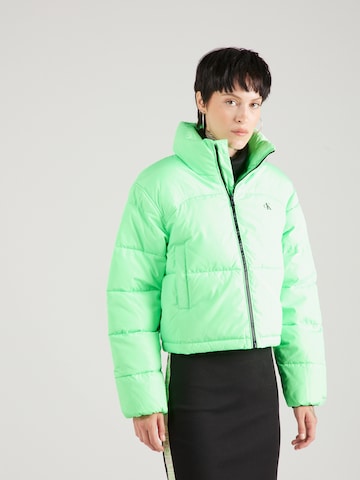Calvin Klein Jeans Φθινοπωρινό και ανοιξιάτικο μπουφάν σε πράσινο: μπροστά