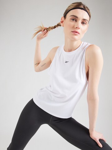 Reebok Спортивный топ в Белый: спереди