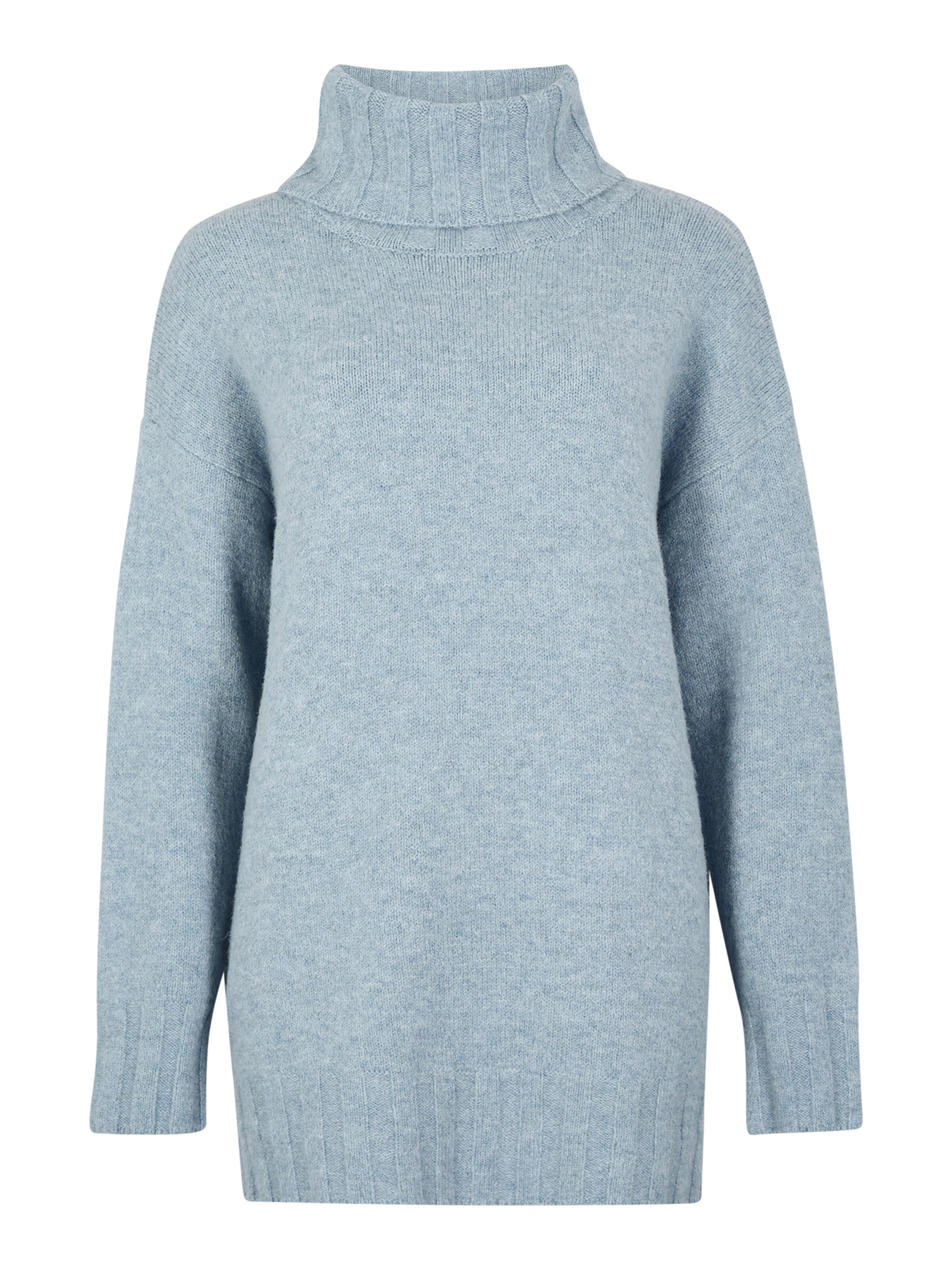 Apricot Oversized Roll Neck Tunic Jumper ' ' in Blau: Vorderseite