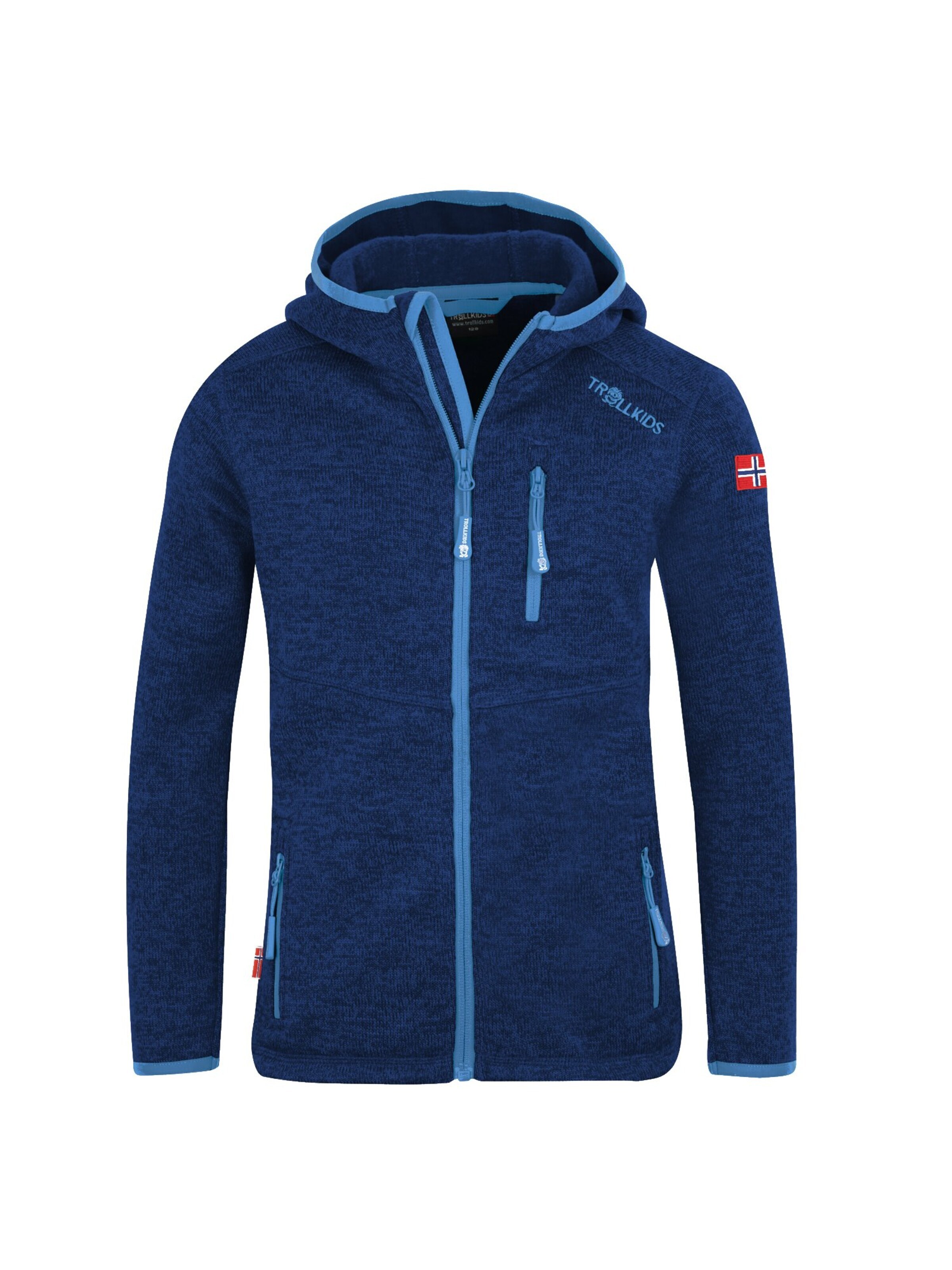 TROLLKIDS Fleece Jacket in Blue: front